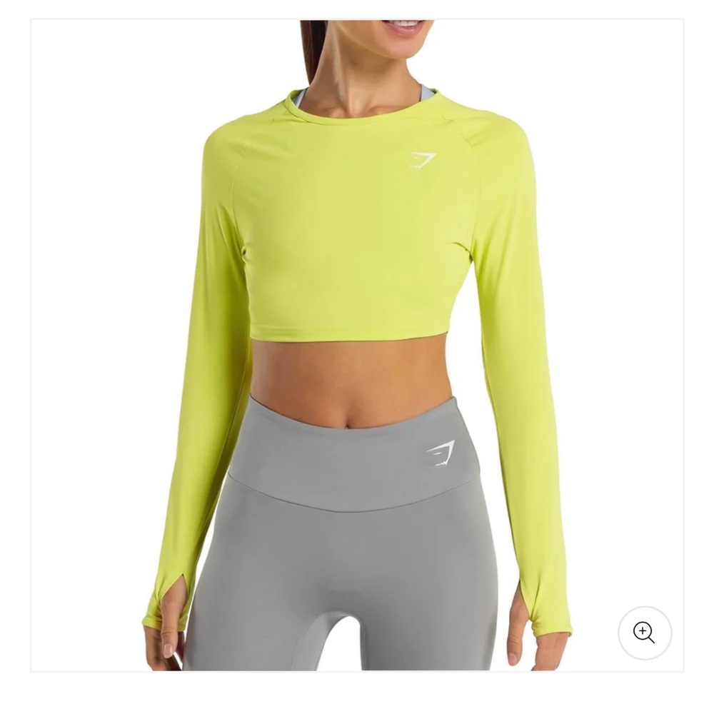 Gymshark Training Long Sleeve Crop Top - Yellow